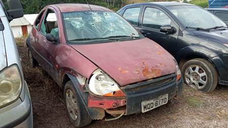 SUCATA MOTOR SERVÍVEL - FORD/KA, COR: VERMELHA, ANO FAB.: 1999