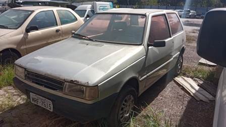 SUCATA MOTOR INSERVÍVEL - FIAT/UNO ELECTRONIC, COR: CINZA, ANO FAB.: 1994